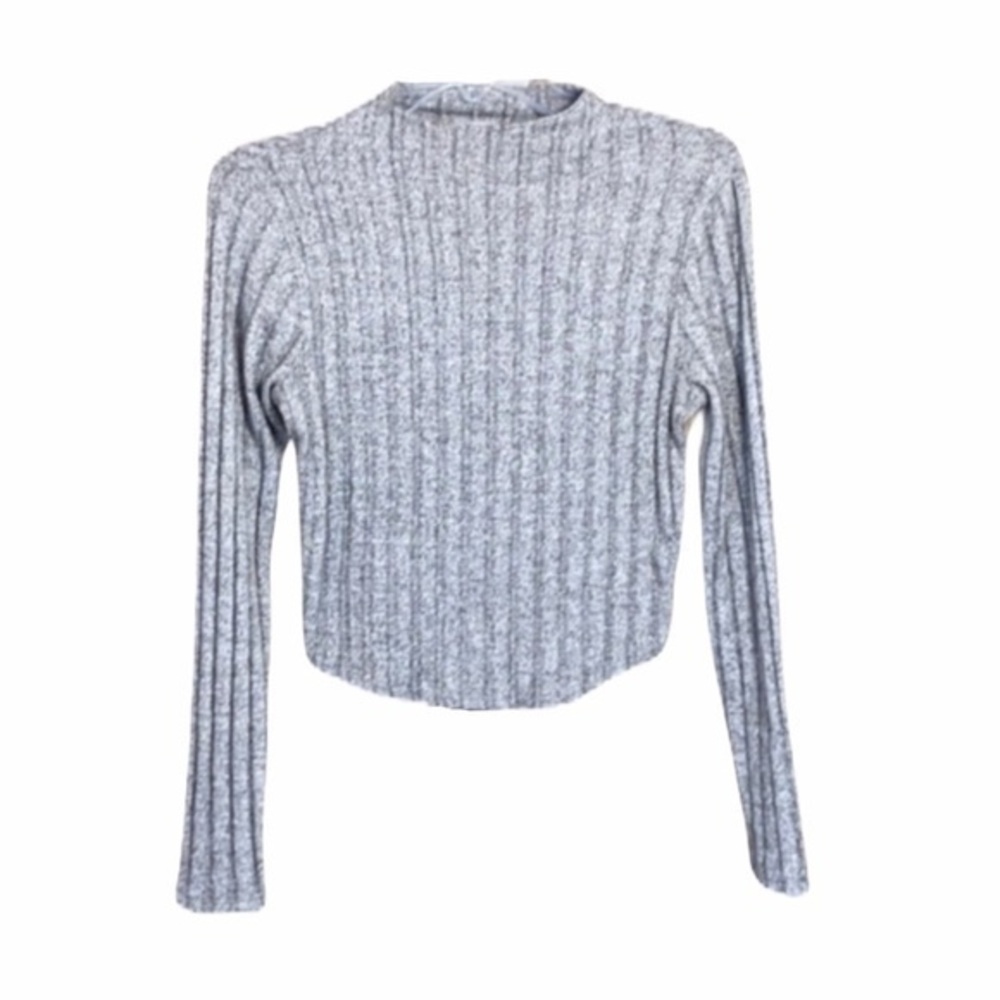 Charlotte Russe mock neck gray sweater small